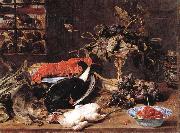 Frans Snyders Hungry Cat with Still Life china oil painting reproduction